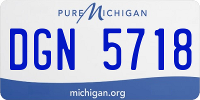 MI license plate DGN5718