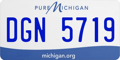 MI license plate DGN5719