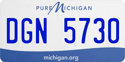 MI license plate DGN5730