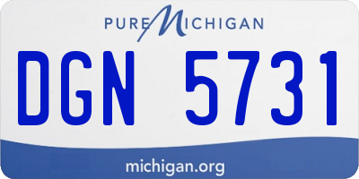 MI license plate DGN5731
