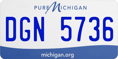 MI license plate DGN5736
