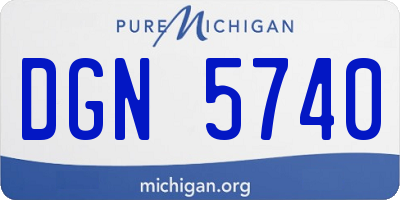 MI license plate DGN5740