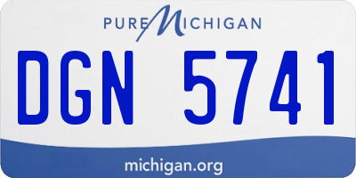 MI license plate DGN5741