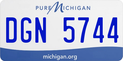 MI license plate DGN5744