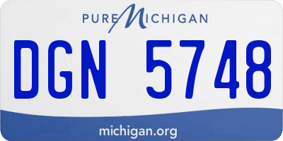 MI license plate DGN5748