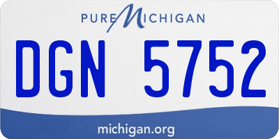MI license plate DGN5752