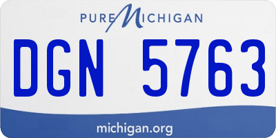 MI license plate DGN5763