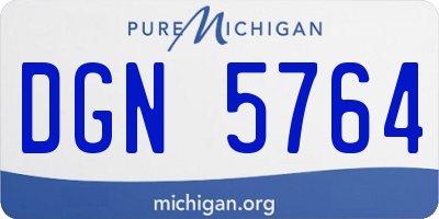MI license plate DGN5764