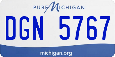 MI license plate DGN5767