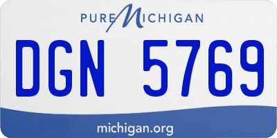 MI license plate DGN5769