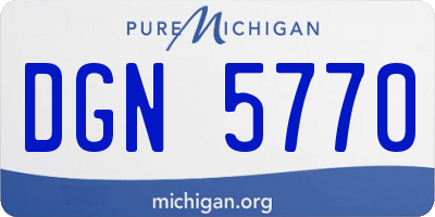 MI license plate DGN5770