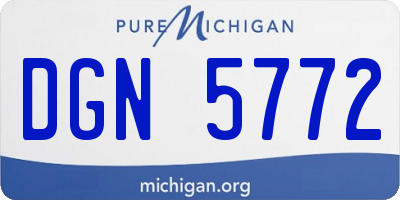 MI license plate DGN5772