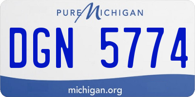 MI license plate DGN5774