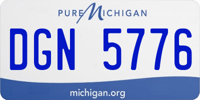 MI license plate DGN5776