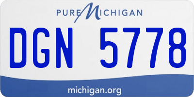 MI license plate DGN5778