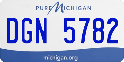 MI license plate DGN5782