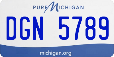 MI license plate DGN5789