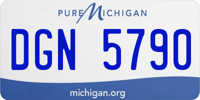 MI license plate DGN5790