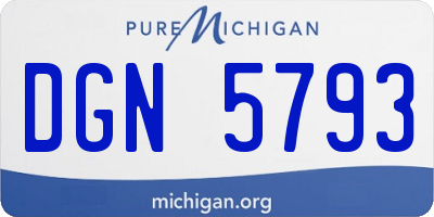 MI license plate DGN5793