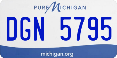 MI license plate DGN5795