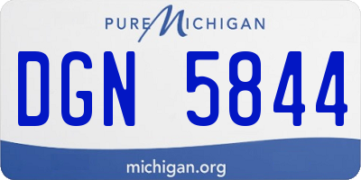 MI license plate DGN5844
