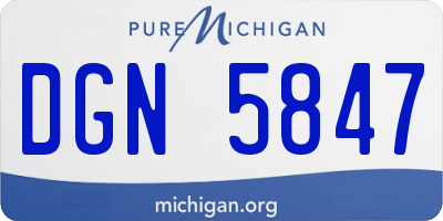 MI license plate DGN5847