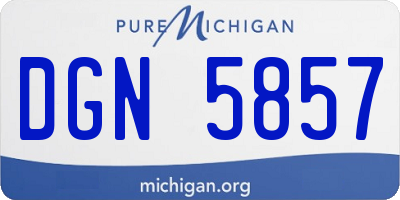 MI license plate DGN5857