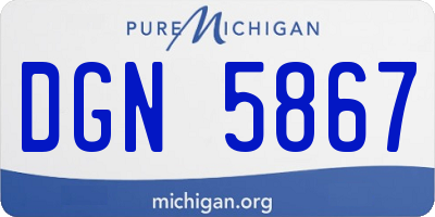 MI license plate DGN5867