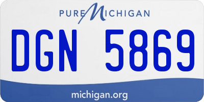 MI license plate DGN5869
