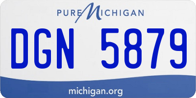 MI license plate DGN5879