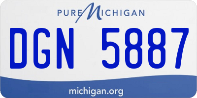 MI license plate DGN5887