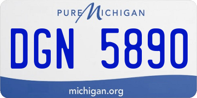 MI license plate DGN5890