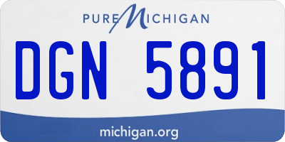 MI license plate DGN5891