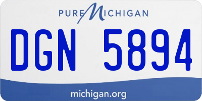 MI license plate DGN5894