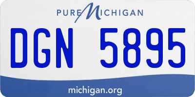 MI license plate DGN5895