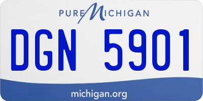 MI license plate DGN5901