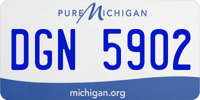 MI license plate DGN5902