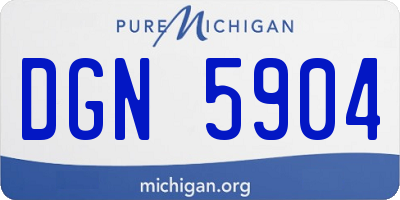 MI license plate DGN5904