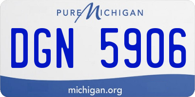 MI license plate DGN5906