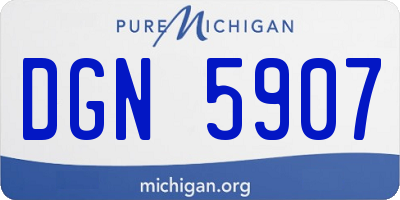 MI license plate DGN5907