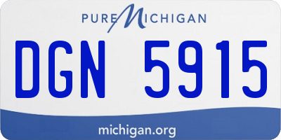 MI license plate DGN5915