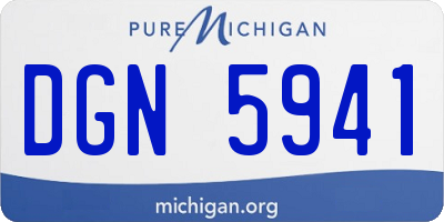 MI license plate DGN5941