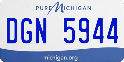 MI license plate DGN5944