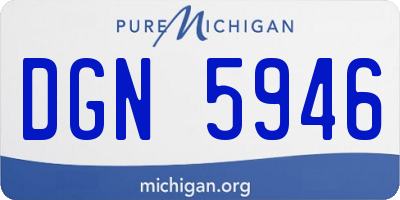 MI license plate DGN5946