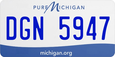 MI license plate DGN5947