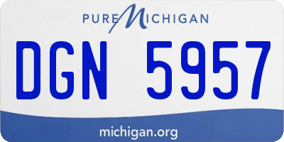 MI license plate DGN5957