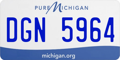MI license plate DGN5964