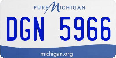 MI license plate DGN5966