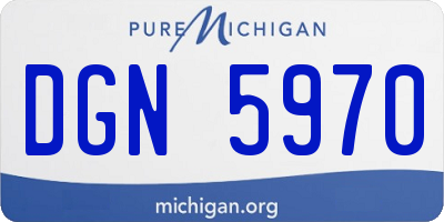 MI license plate DGN5970