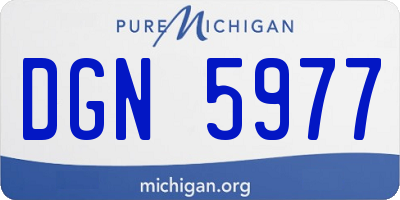 MI license plate DGN5977